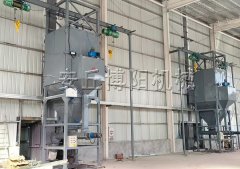 氧化鎂噸包拆包機 噸袋拆包機+螺旋輸送機客戶現(xiàn)場